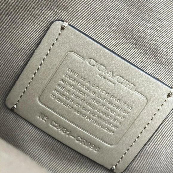 Auth COACH - CR096 Beige Leather Tote Bag - Picture 7 of 8